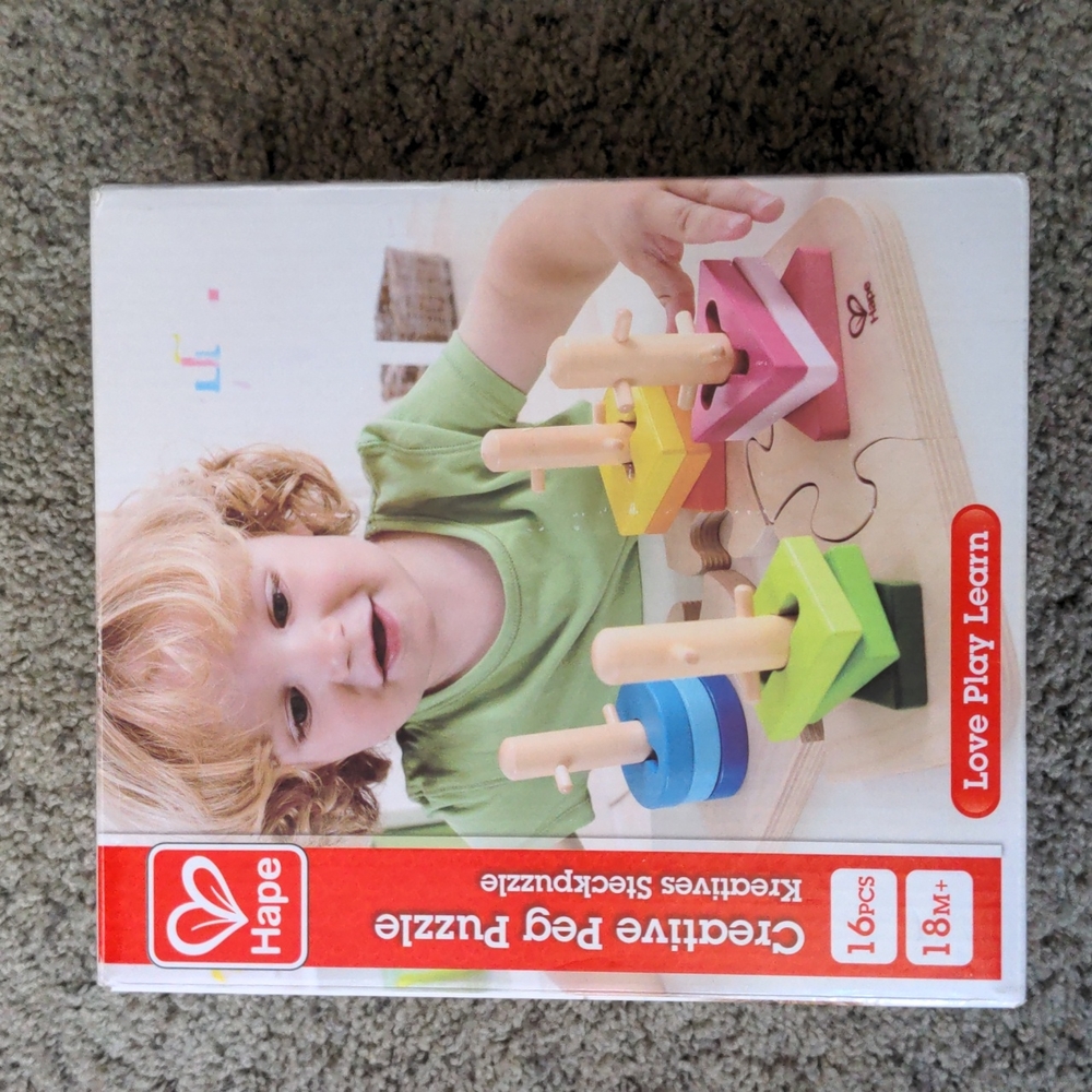 Hape Creative Wooden Peg Puzzle (18 mo+)